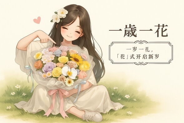 一岁一花主题花束 详情图 2