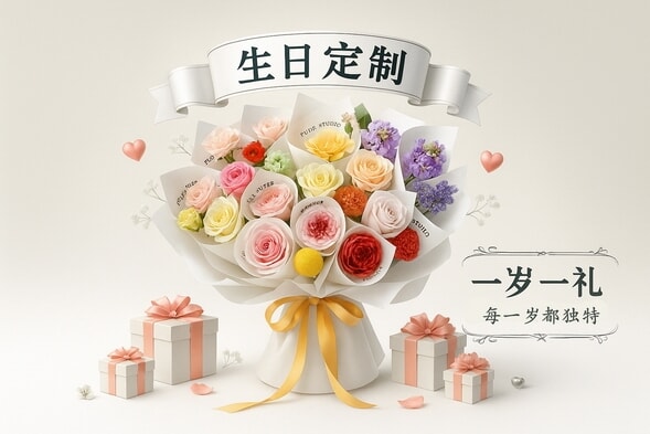 一岁一花主题花束 详情图 2